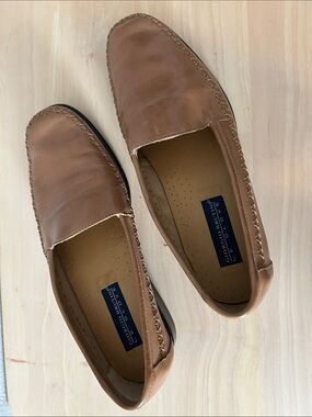 Giorgio Brutini Tan Leather Slip-On Loafers